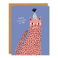 Spotted Cat Birthday Card
