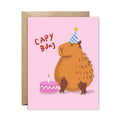Capybara Birthday Card