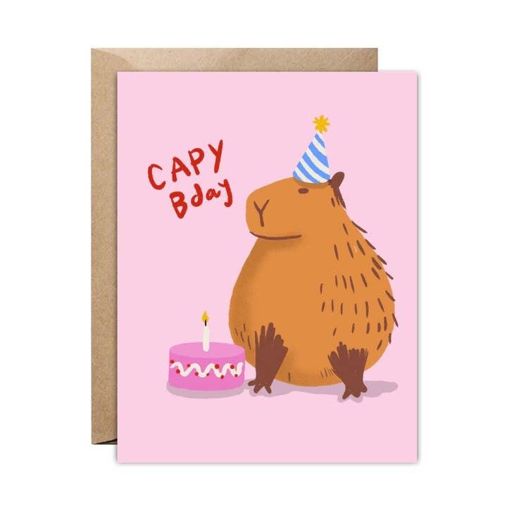 Capybara Birthday Card